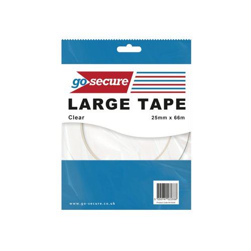 GoSecure Large Tape 25mmx66m Clear (24 Pack) PB02299