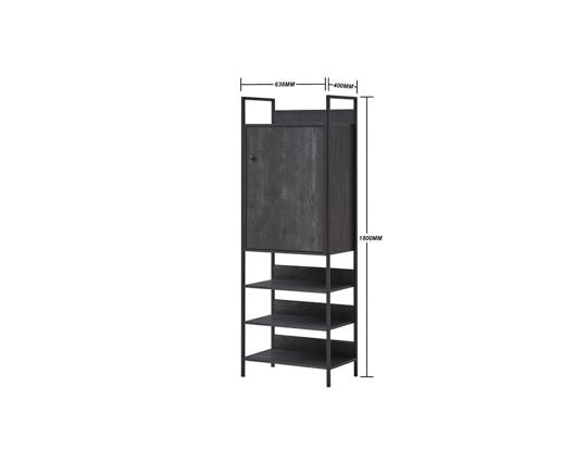 Zahra Storage Cabinet with 1 Door & 3 Shelves