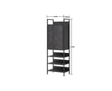 Zahra Storage Cabinet with 1 Door & 3 Shelves