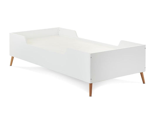 Maya Single Bed - White with Natural