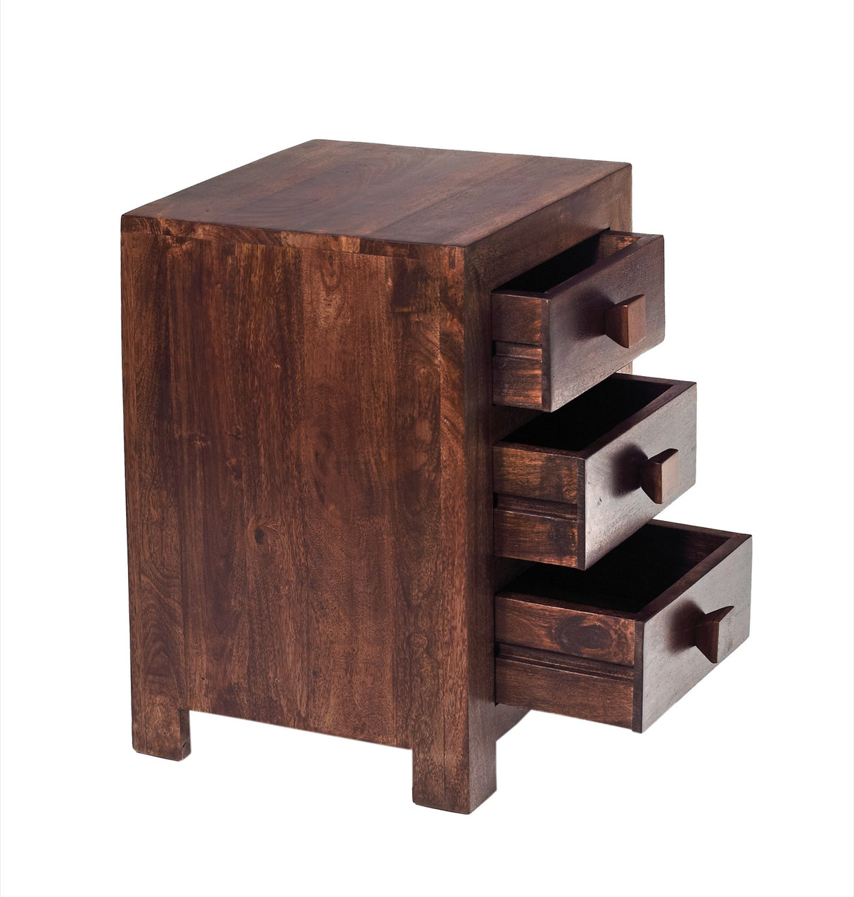 Tokyo Dark Mango 3 Drawer Bedside