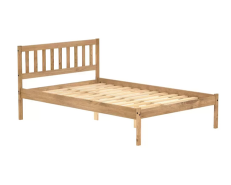 Lisbon Double Bed - Pine