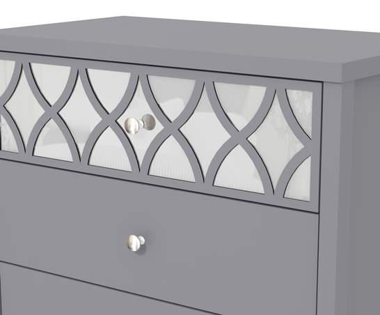 Arianna 4 Drawer Chest With 1 Mirror Cool Grey