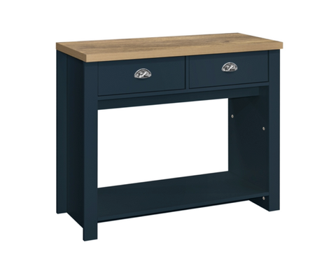 Highgate 2 Drawer Console Table-Navy