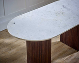 Opal Mango Wood Dining Table 170Cm With Marble Top