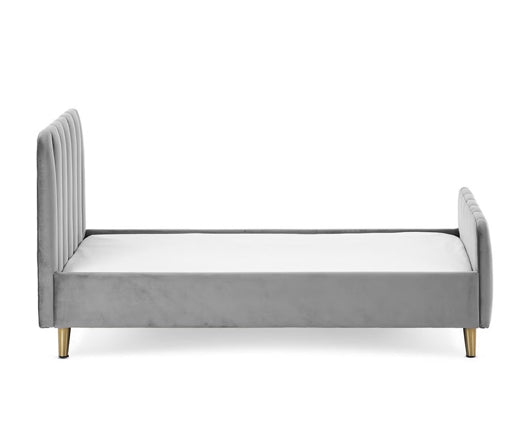 Gatsby Velvet Toddler Bed - Grey