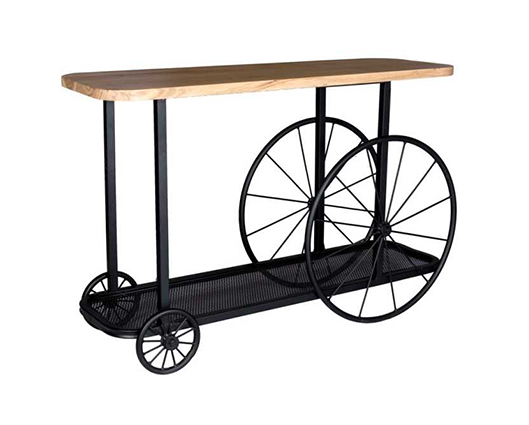 Craft Wheel Console Table