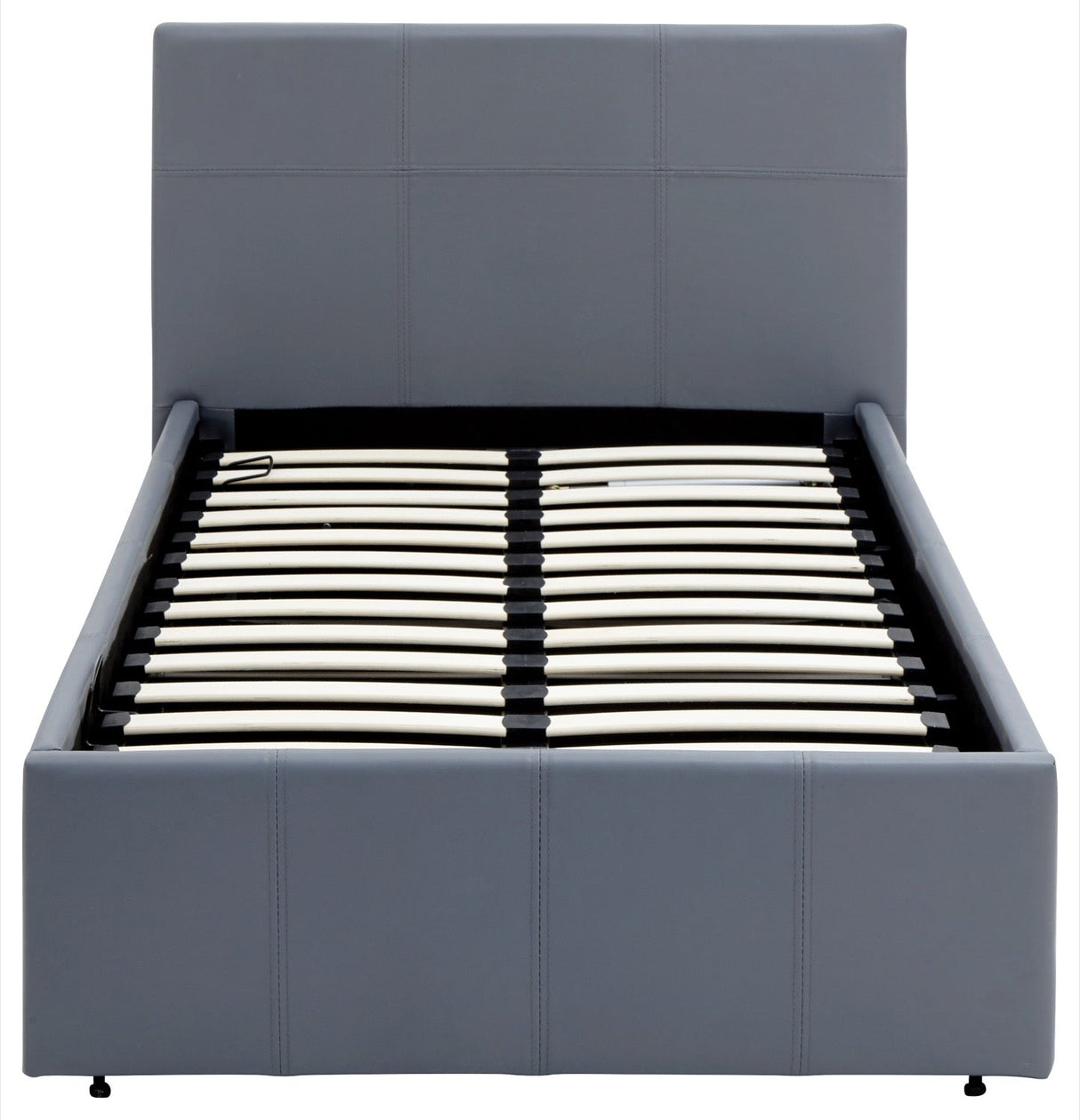 Serena Single Side Lift Ottoman Bed - Grey PU