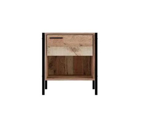 Hoxton Bedside Cabinet Distressed Oak Effect