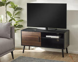 Trent Small TV Stand Up to 43" Walnut & Black