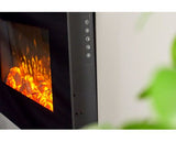 Sureflame WM-9334 Electric Wall Mounted Fire with Remote in Black, 26 Inch