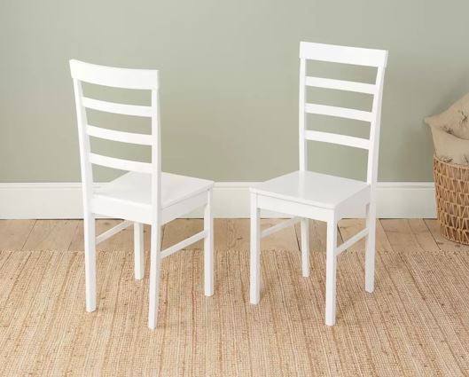 Stonesby Dining Set with 4x Upton Chairs White
