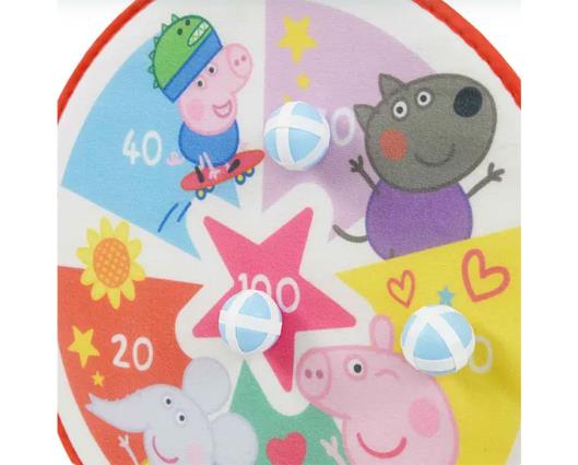 Peppa Pig Bumper Box 4in1 Garden Games
Includes - Bat and Ball, Scatch, Sticky Target Shot, Pop and Catch