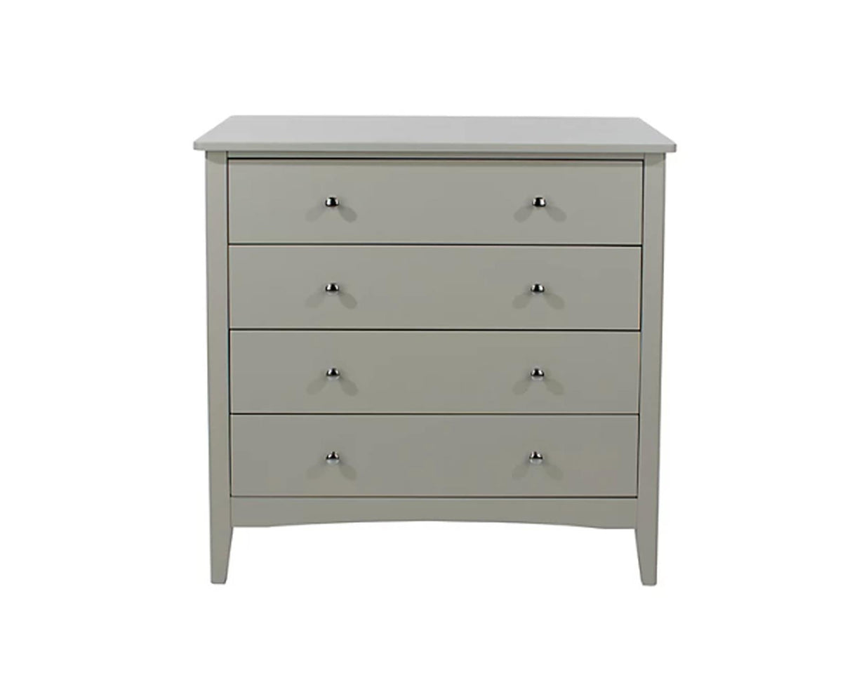 Como 4 Drawer Chest-Light Grey