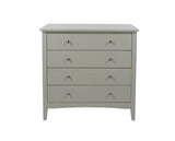 Como 4 Drawer Chest-Light Grey