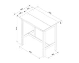 Corona live edge large rectangular high breakfast bar table & pair bar stool SET