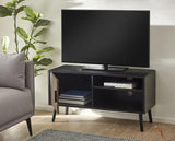 Trent Small TV Stand Up to 43" Walnut & Black
