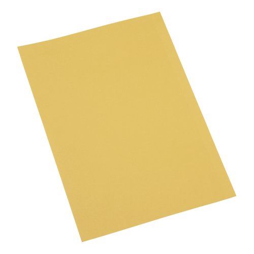 5 Star Office Square Cut Folder Recycled 250gsm Foolscap Yellow (Pack of 100)