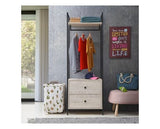 Zahra 3 Piece Bedroom Furniture Set Open Wardrobes