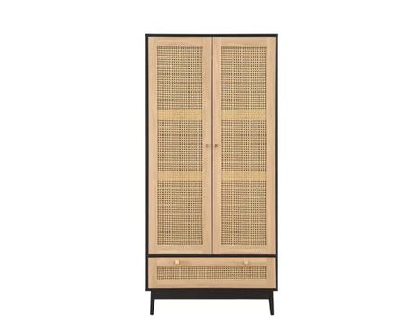 Croxley 2 Door 1 Drawer Rattan Wardrobe