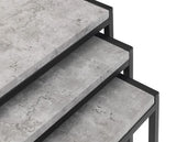 STATEN CONCRETE NEST OF 3 TABLES