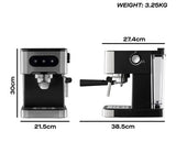 Daewoo 20 Bar Espresso Coffee Maker with Steam Wand