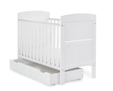 Grace Mini Cot Bed & Under Drawer - White