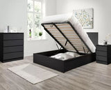Oslo Double Ottoman Bed - Light Grey