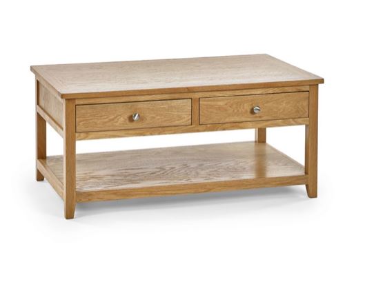 MALLORY COFFEE TABLE WITH 2 DRAWERS FSC MIX 70% (INT-COC-002320)