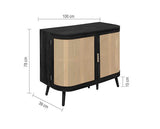 Noah 2 Door Sideboard - Black