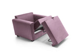 Olly Velvet Single Sofa Bed - Pink