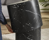 Toba Oval Nest of Tables Black Marble Effect