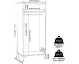 MIAMI 2 DOOR WARDROBE - WHITE/GOLD