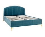 Pettine End Lift Double Ottoman Bed - Teal