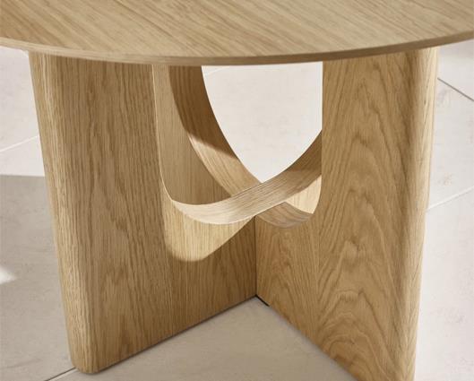 Cellini Round Dinining Table Natural Oak Effect