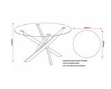 SHELDON ROUND COFFEE TABLE - CLEAR GLASS/BLACK
