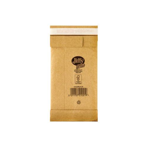 Jiffy Padded Bag Size 00 105x229mm Gold PB-00 (Pack of 200) JPB-00