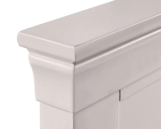 Clermont Bed Light Grey - Double