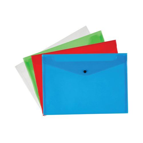 Q-Connect Polypropylene Document Folder A4 Assorted (12 Pack) KF03599