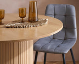 Axel Round Fluted Dining Table - Oak