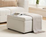 Milo 3 Seater Sofa With Footstool- White