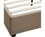 MADISON 5' BED - FAWN VELVET FABRIC