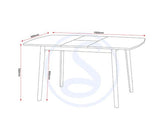 EMERY EXTENDING DINING SET (X6 CHAIRS) - NATURAL OAK EFFECT