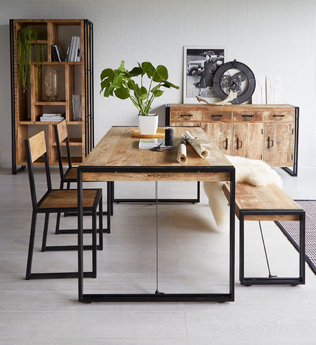 Cosmo Industrial Metal & Wood Dining Chair
