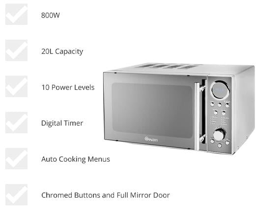 800W Digital Microwave