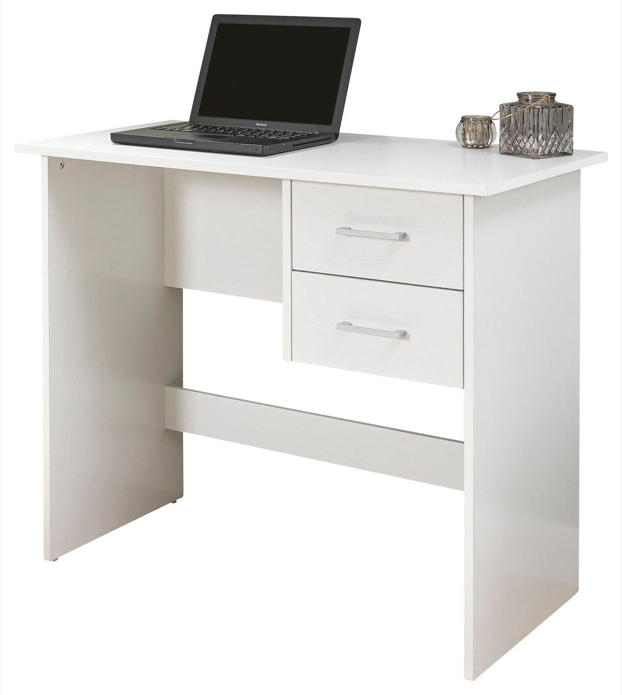 Panama 2 drawer desk white