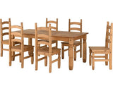 Corona 6' Dining Set - Distressed Waxed Pine