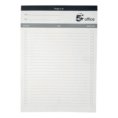 5 Star Office Things To Do Today Pad A4 50pp