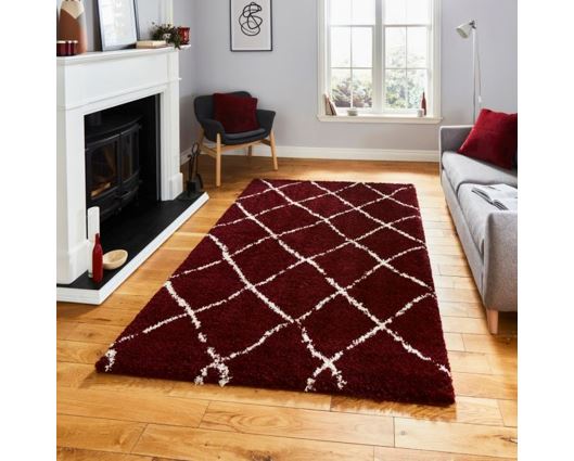 Scandi Berber G257 Red/Cream - 120 x 170