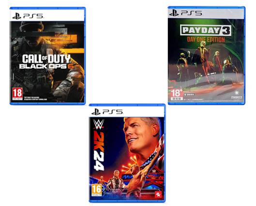 Games Bundle: Call of Duty Black Ops 6, Payday 3, WWE 2K24